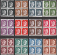 Stamp Germany Mi 781-92 Sc 506-17 Block 1941 WWII 3rd Reich Hitler Subset MNH