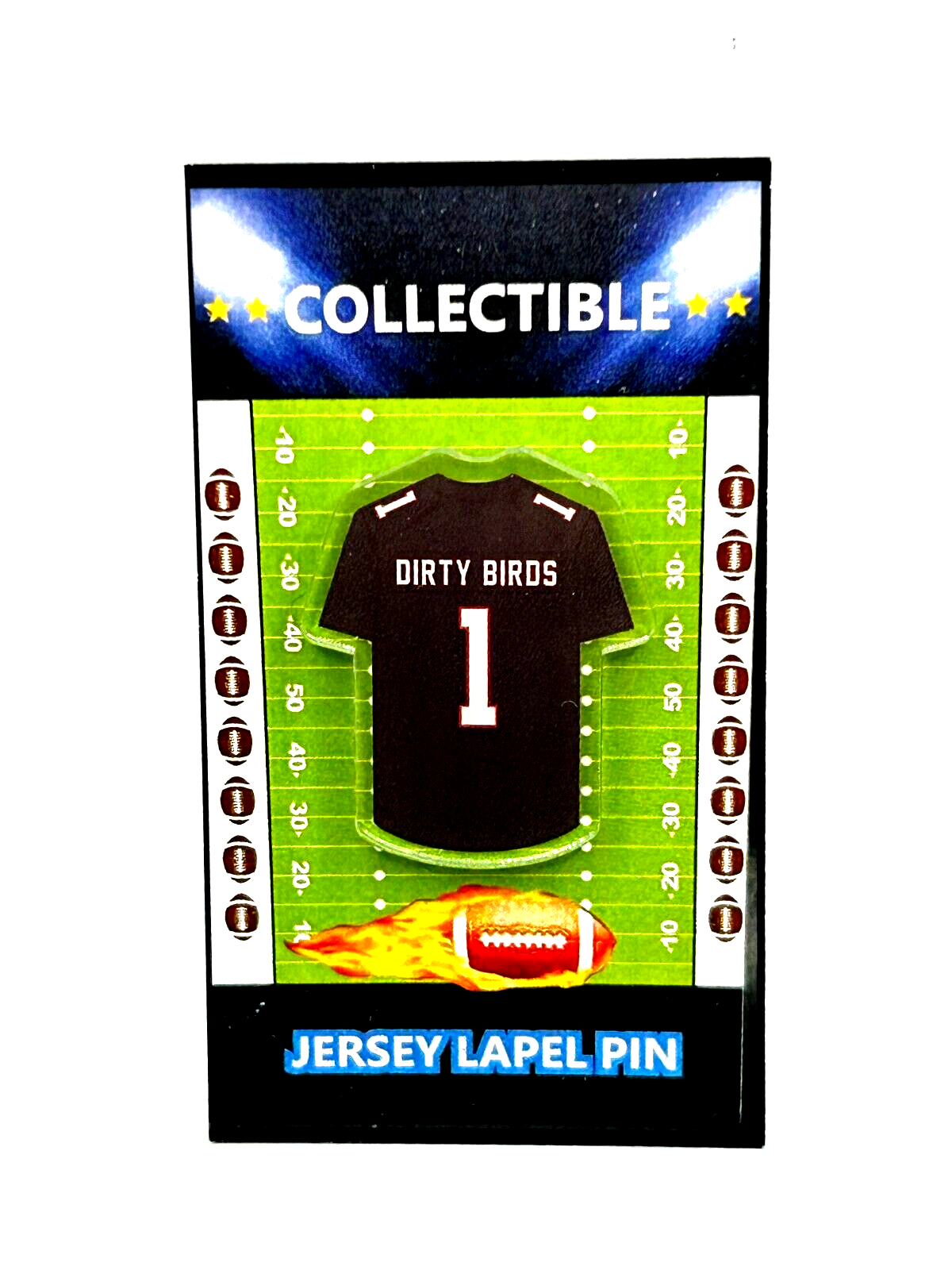 Atlanta Falcons Dirty Birds Jersey Lapel Pin - Classic Collectible with Free Shipping