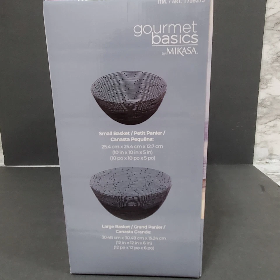 Juego de 2 canastas de alambre Gourmet Basics de Mikasa para frutas y verduras de cocina Foto 2 de 4