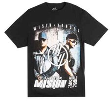 "Wisin & Yandel Black T-Shirt – Official 2022 Mision World Tour Concert Merch"