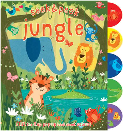 Seek & Peek Jungle: A Lift the Flap Pop-Up Book about Colors! by Golding: Used