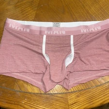 Man brand low rise trunk pink Size XL with mesh crotch 