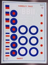 Airfix | No. A06007 | 1:72 Handley Page O/400 Decals