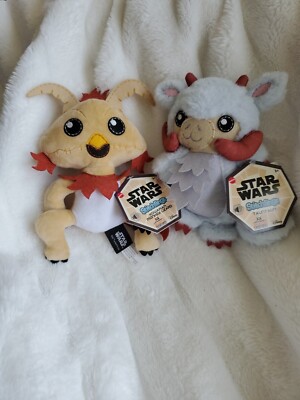 Star Wars Stitchlings 8'' Talking Tauntaun, Kowakian Monkey Lizard Plush Lot of 2