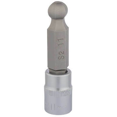 Draper Expert 3/8'' Drive Hexagon Ball End Socket Bit Metric 11mm