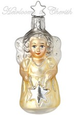 Inge Glas Angel Star Children Pale Yellow 1-065-15c German NEW w/FREE Gift Box