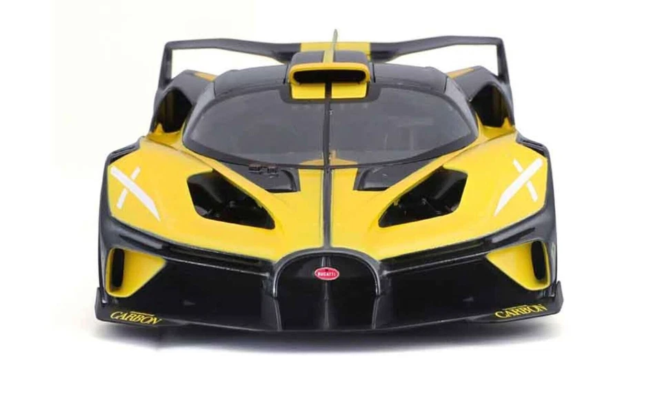 Bburago 1:18 Bugatti Chiron Bolide Diecast Model Racing Car Yellow New in Box - Image 4 of 4