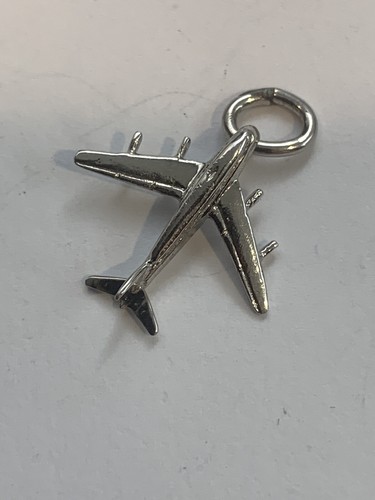 Vintage 925 Sterling Silver Plane Charm - Picture 3 of 10