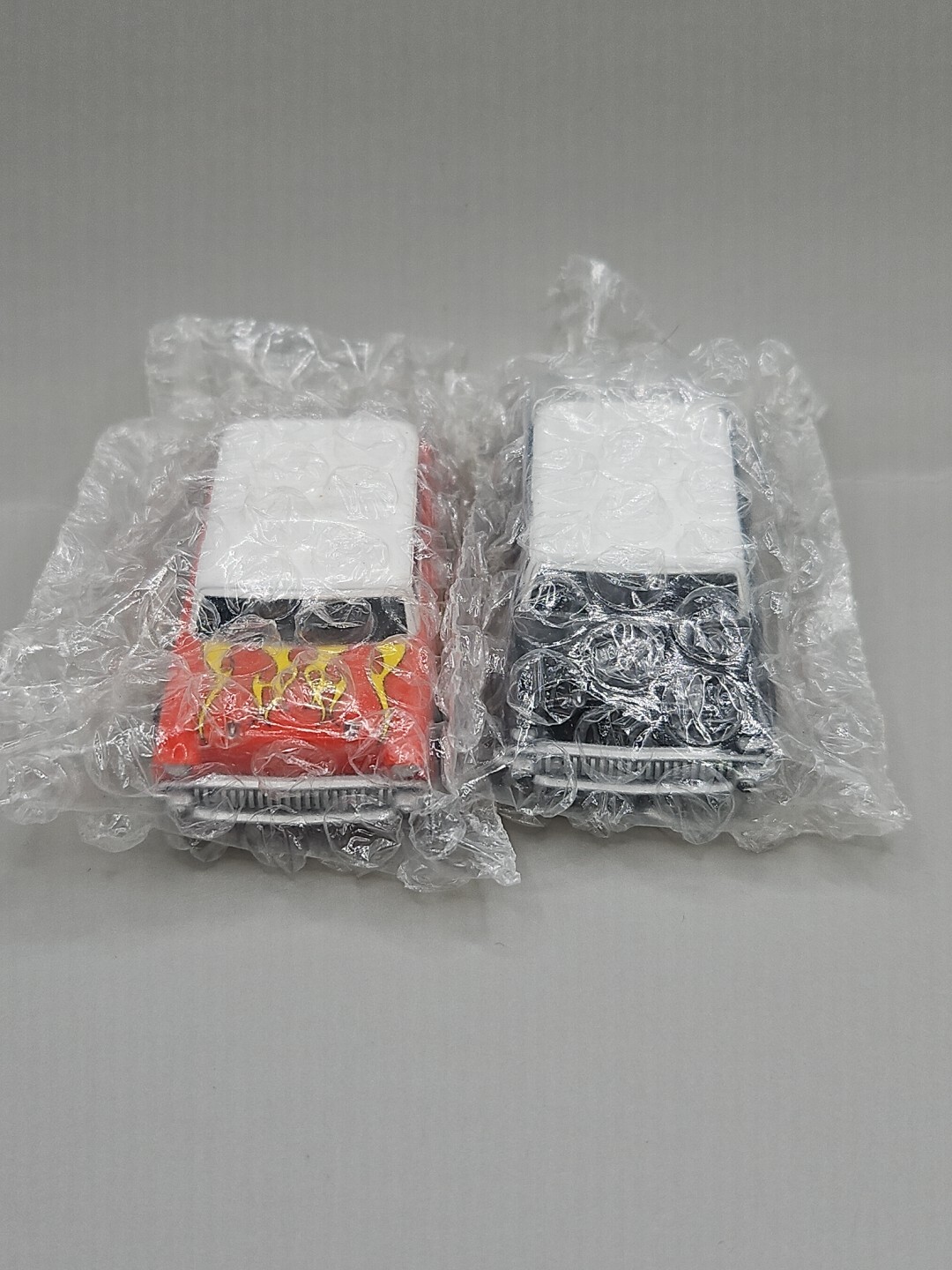 LIFE LIKE CHEVY NOMAD SLOT CAR  Black Red Flames HO New Baggie Sealed Set Of 2