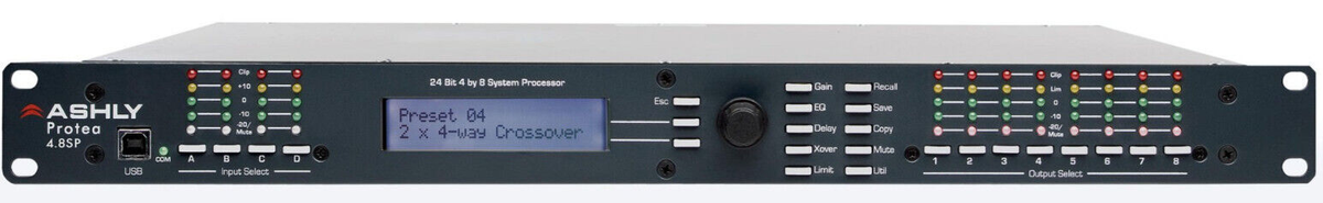 Ashly Protea 4.8SP DSP Loudspeaker System Processor 4-In x 8