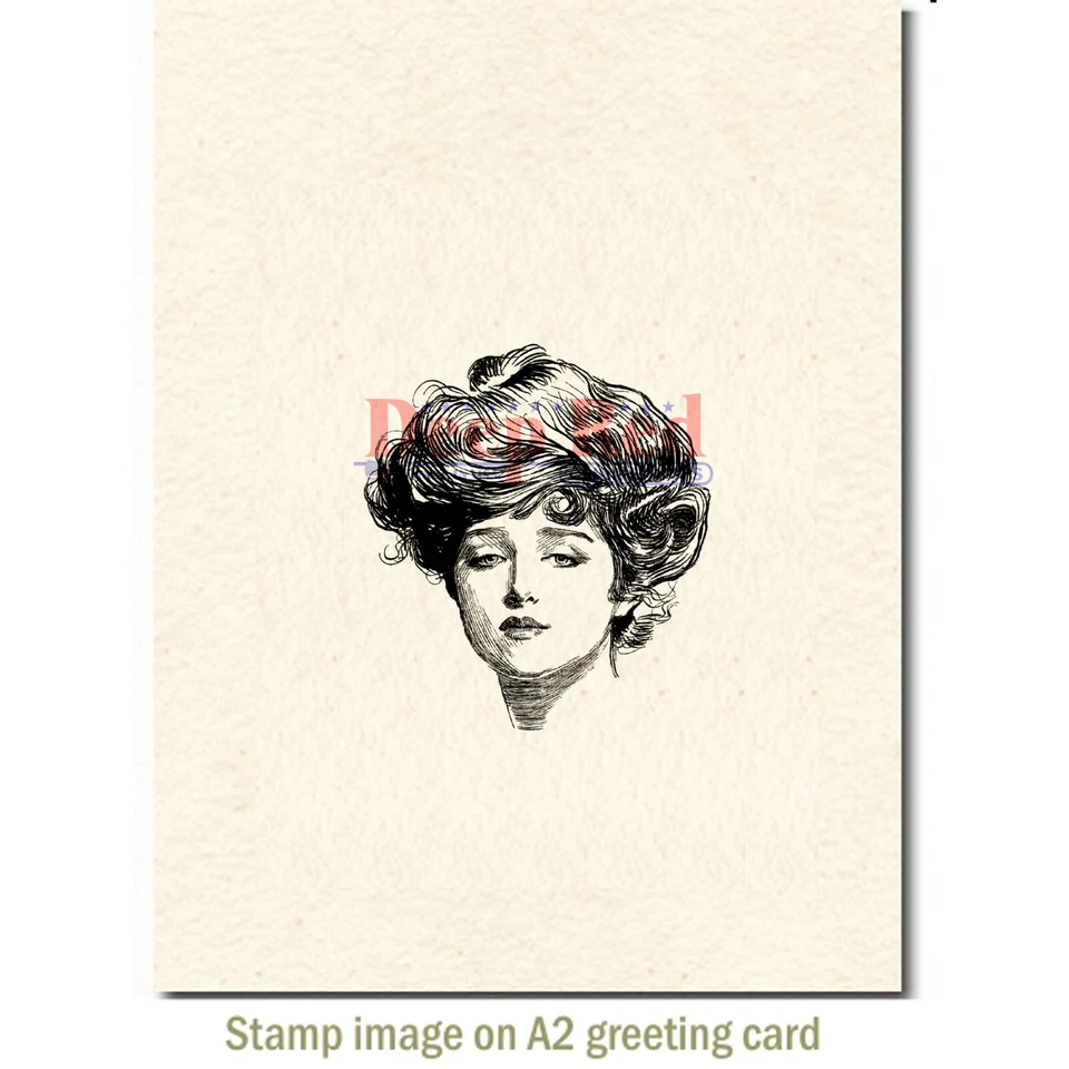 深红色邮票吉布森女孩橡皮印章 — 第 4/4 张图片