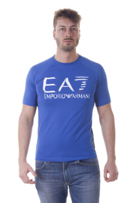 Emporio Armani EA7 Cotton Sweatshirt Men's Blue T Shirt 3YPT59PJ73Z 1598