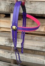 Auscoat PVC Snaffle Bridle Brass Concho - Mini, Pony, Cob, Full, Warmblood