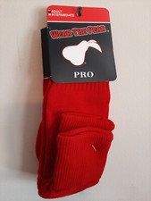 NIP Wear The Pear Adult Red Pro Sox--NEW--Size 9-13-Made in USA---WOW!!