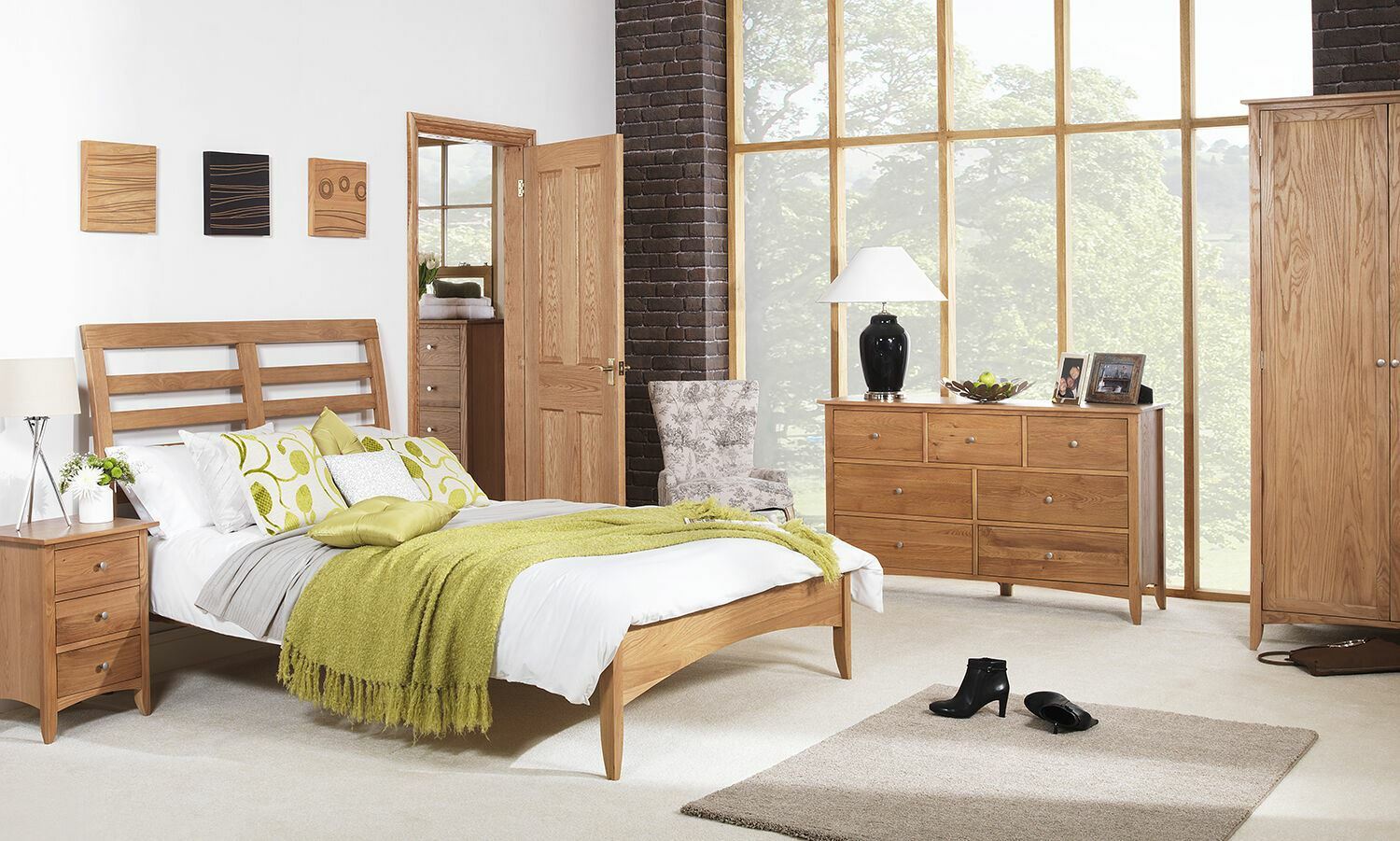 Oak Chest of Drawers Large Bedroom Wooden Storage Modern Edward Hopper
