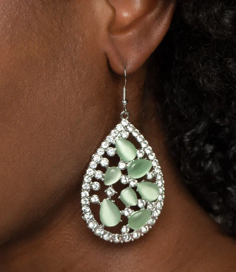 Green moonstone earrings best sale paparazzi