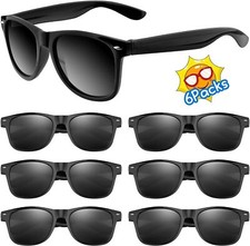 ASTARON Black Sunglasses Bulk, 6 Pack Party Favors for