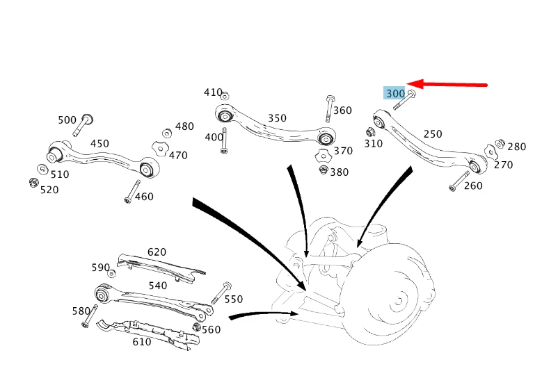 NEW MERCEDES-BENZ C W204 REAR CAMBER STRUT SOCKET SCREW 