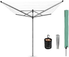 Brabantia Lift O Matic Rotary Airer Washing Line With 45mm Metal Soil Spear And