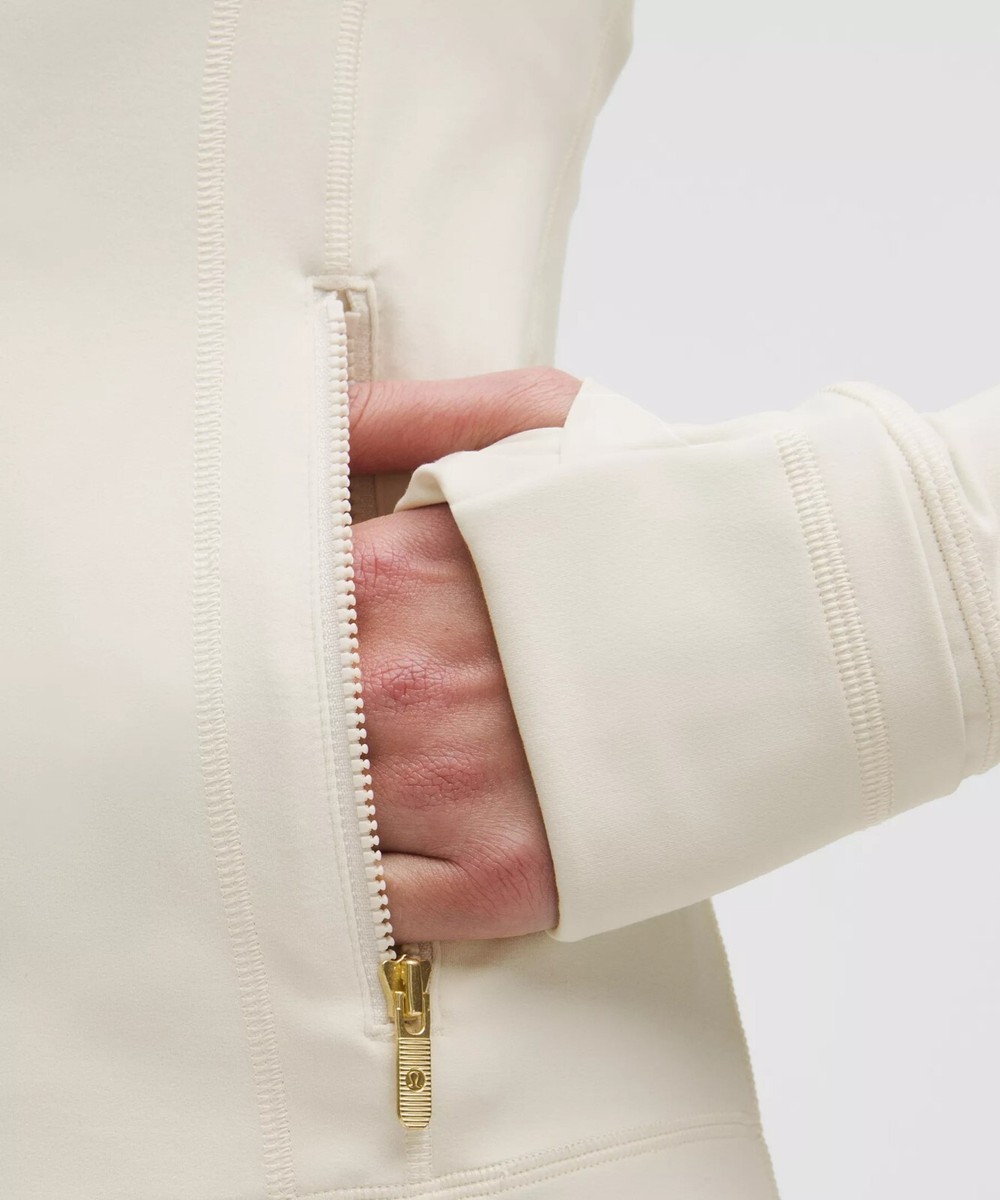 NEW Women Lululemon Define Jacket Nulu Light Ivory/Gold Size 6-10