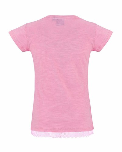 Disney Frozen Eiskönigin Mädchen T Shirt rosa Elsa 104 128 140 Spitze NEU - Bild 6 von 6