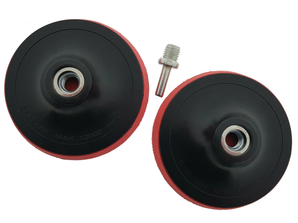 2x Schleifteller Ø 125 mm M14 inkl1x Spanndorn Winkelschleifer Klett Stützteller - Bild 2 von 4