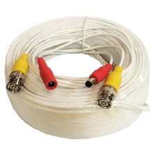 60ft Security Camera Cable Video Power Extension Wire CCTV DVR BNC Cord