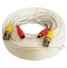 60ft Security Camera Cable Video Power Extension Wire CCTV DVR BNC Cord