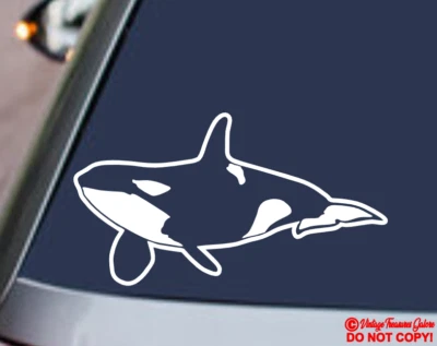 ORCA KILLER WHALE Vinyl Decal Sticker Car Rear Window Wall Bumper Sea Life World - Image 1 of 2