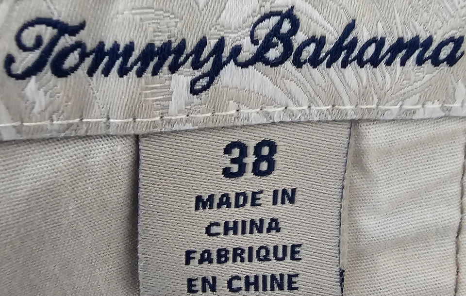 Pantalones Cortos Tommy Bahama Para Hombre Talla 38 Frente Plano Lino Foto 2 de 4