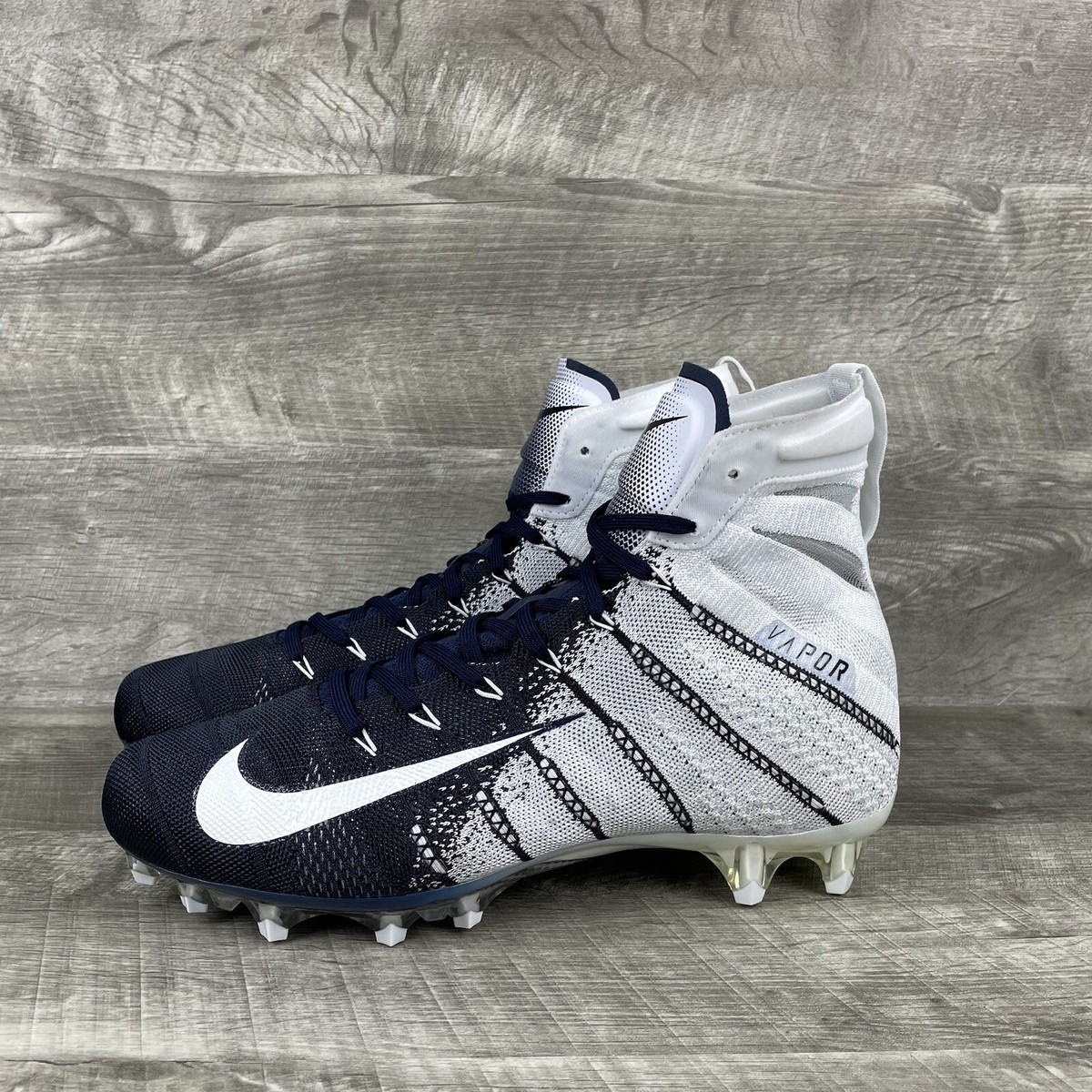 Nike Vapor Untouchable 3 White Navy Football Cleats Nike Vapor Untouchable Pro TD 3 White Navy Football Cleats  main image 2