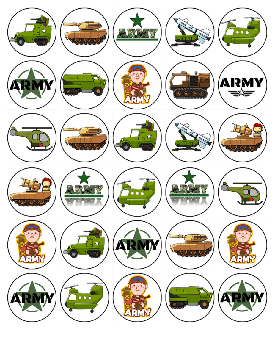 Cupcake-Ständer 3 Etagen Camouflage - 2 Stück, Stabiler Karton, Militär-Armee-Motto Party Dekoration