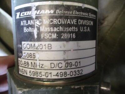 anan 2012年5/2-9号 No.1805 Used Cobham COM201B Antenna & Carrying Case, 30-88Mhz, for