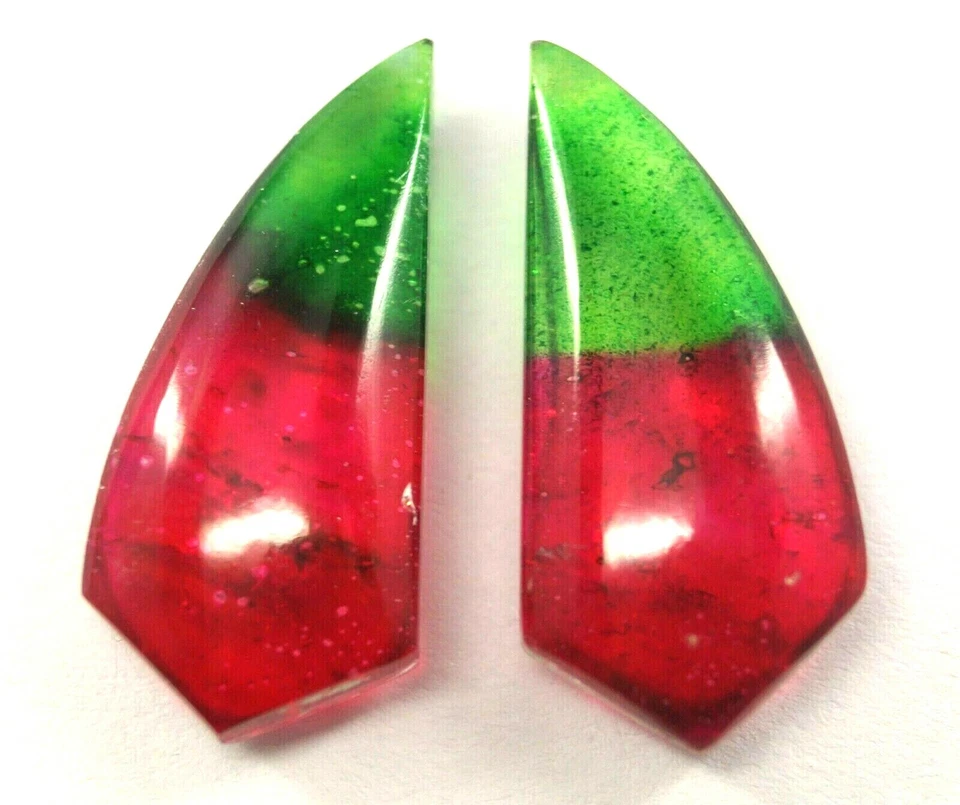 23.75 Ct Pair Of Watermelon Beautiful Tourmaline Gemstone Certified Jewelry Use - Image 3 of 3