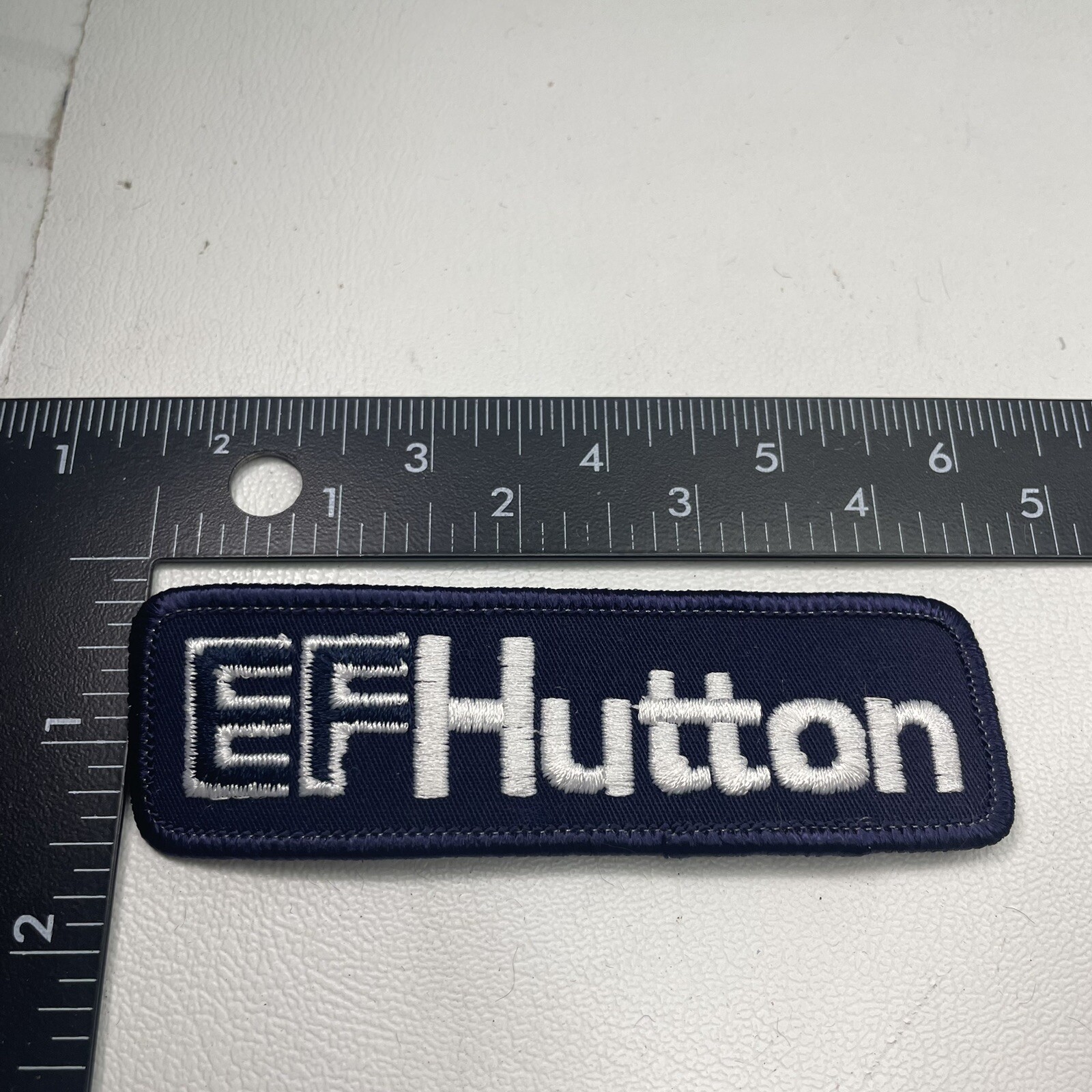 Vtg Investment Banking EF HUTTON Finance Advertising Patch 00XU | eBay