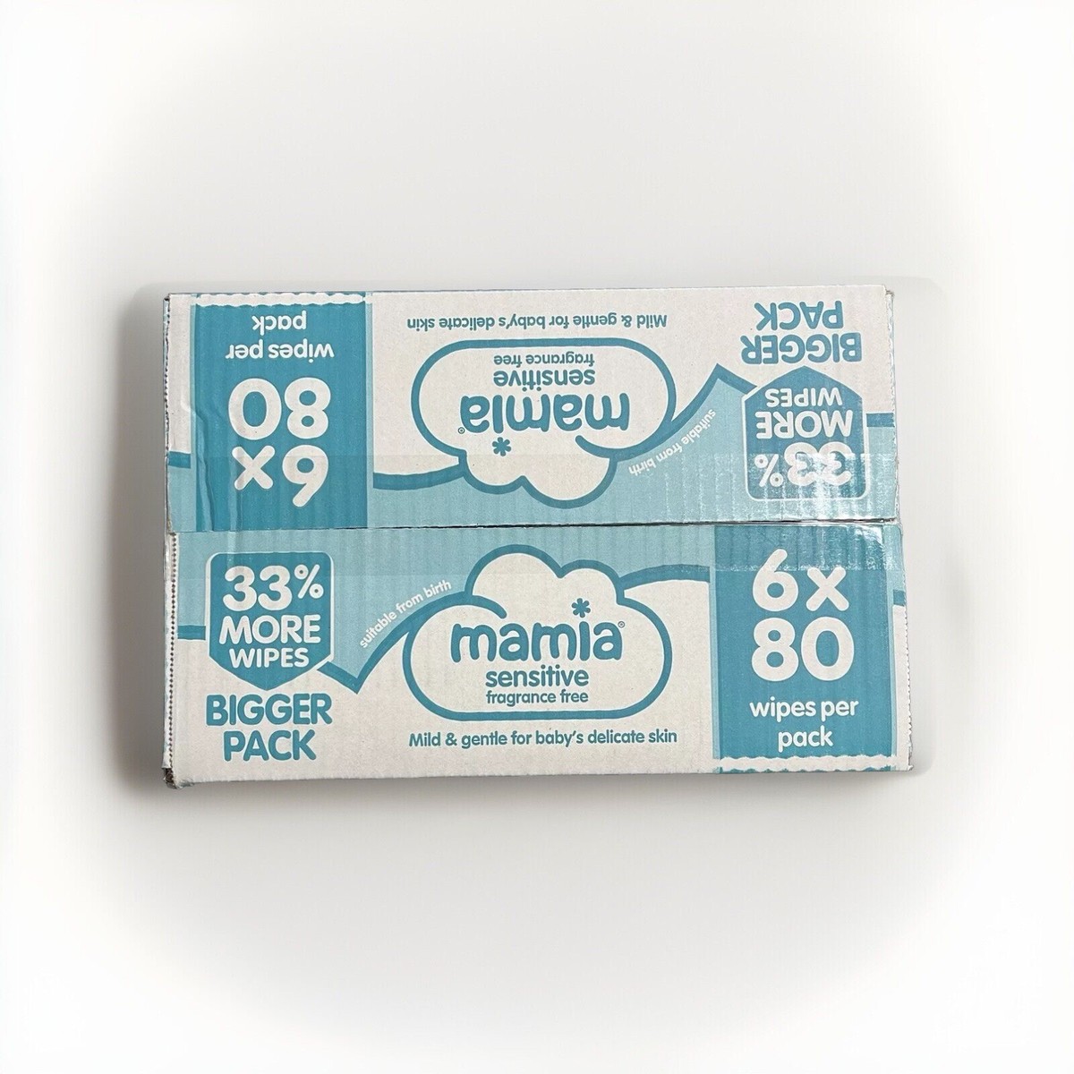Aldi Mamia Baby Wipes 6 Packs 80 wipes Mild & Gentle Sensitive