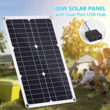 100 Watts 12V Monocrystalline Solar Panel Kit for Battery Charger RV Boat Car