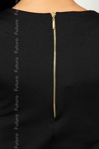 Animal Pattern High Quality Mini Dress Gold Brooch Zipper Shift FC1732/5381 - Picture 3 of 7