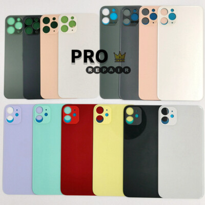 Big Camera Hole Battery Door Glass Cover Replacement For iPhone 11 12 13 14 15
