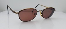 Vintage Vogart 3550 Eastern Brown Gold Oval Sunglasses FRAMES ONLY Italy