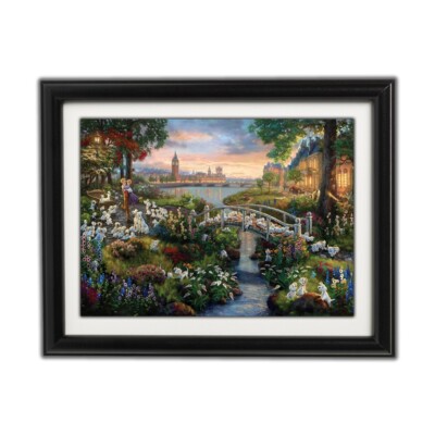 101 DALMATINER gerahmter Druck von Thomas Kinkade Disney Dreams Collection
