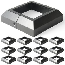 12 pcs 4x4 (Actual: 3.5"x3.5") Aluminum Deck Post Base Cover, for Railings,...