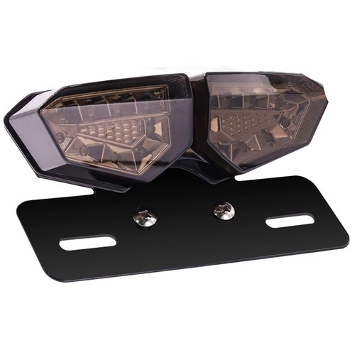 Universal Motorcycle Integrated Brake Tail Running Light License Lamp 12V - Picture 1 of 6
