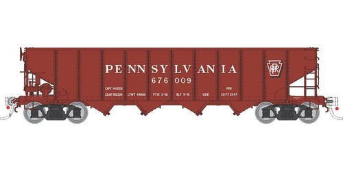 Escala Rapido HO ~ PRR H21E 4 bahías tolva Pennsylvania Keystone ~ #676712 ~178008A | Zustand: New