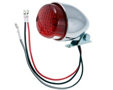 Mini Rücklicht Texas Chrom für Motorrad Chopper Bobber Custom verchromt