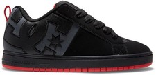 DC Mens Court Graffik Sq Lowtop Shoes - Black / Grey / Red - Authentic New