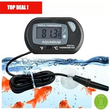 Digital Aquarium Thermometer with Probe Suction Cup Fish Tank Water Temperature