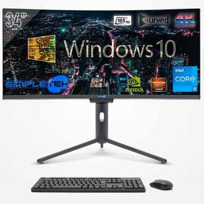 All in One i5 34'' Curved 4K Win10 GPU GTX1660 16GB 960GB Editing PC Gaming