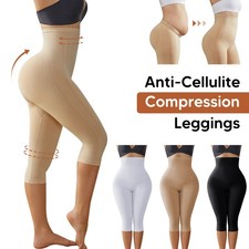 Slimming Anti Cellulite Compression Leggings Leg Shaper High Waist Capris S-XXL