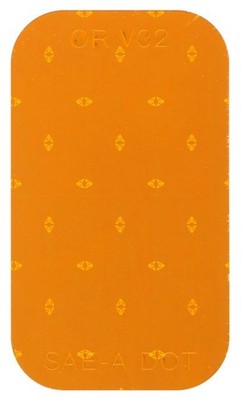 Orafol V32 Reflective Tape - 2'' x 3.5'' Rectangle Amber Reflector  DOT-C2 - 10 Pk